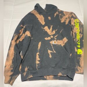 Carhartt Men's Turtleneck Sweater - Black and Tan Tie-Dye